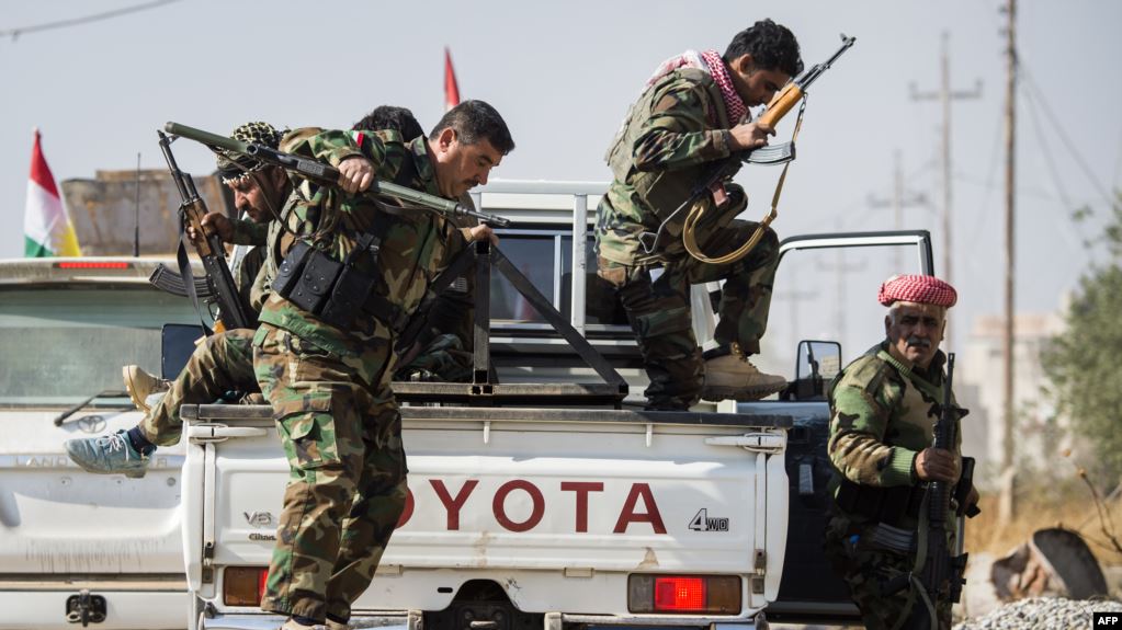 البيشمركة تنفذ عملية امنية على مواقع لداعش قرب طوزخورماتو