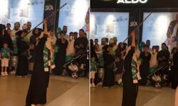 شاهد: فتاة سعودية تحتفل داخل أحد المراكز التجارية وترقص بالعصا