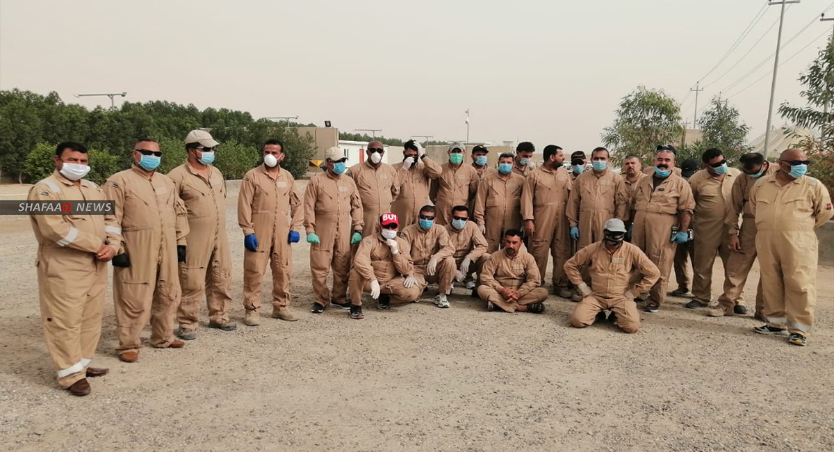 عاملون بشركة بريطانية جنوبي العراق يجتجون مجددا ويهددون بالتصعيد