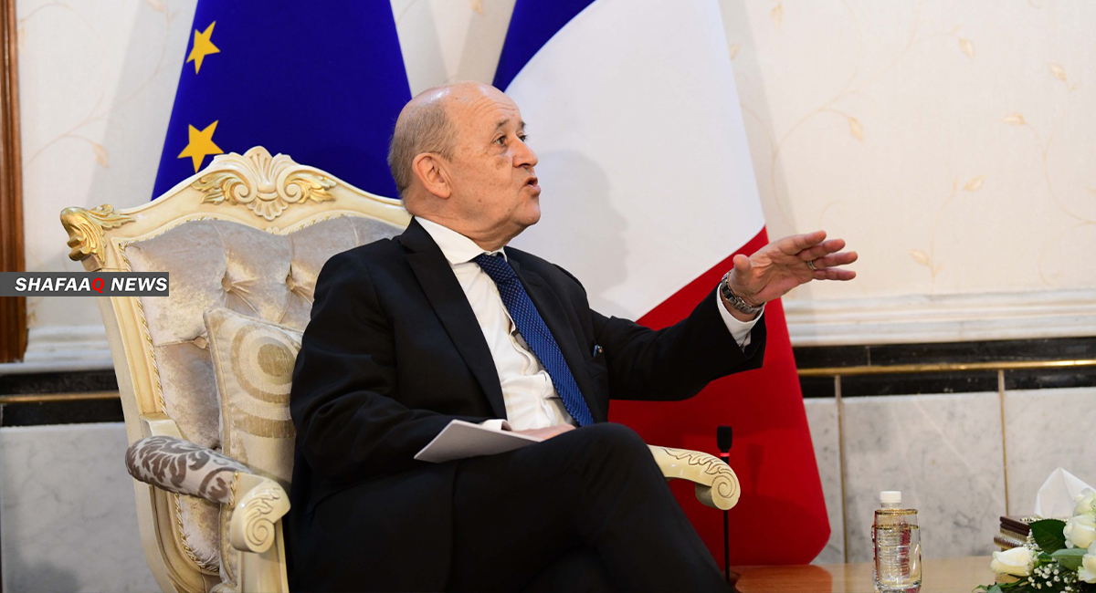 Le Drian arrives to Erbil
