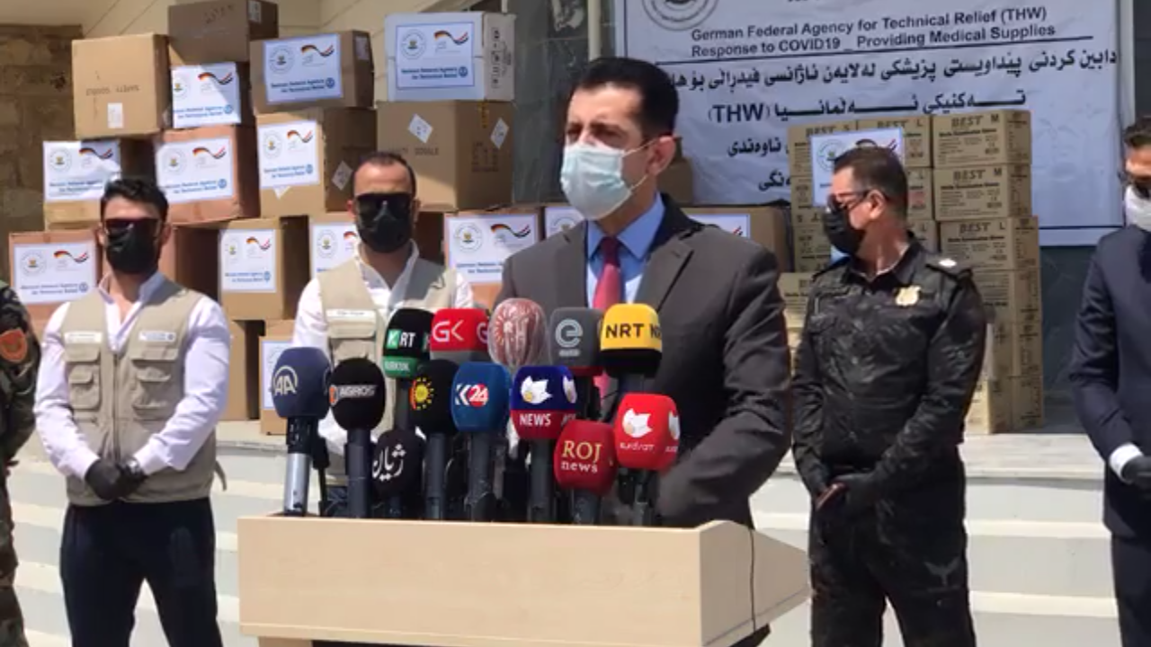 Germany provides Kurdistan with a third package of medical aid to curb Corona