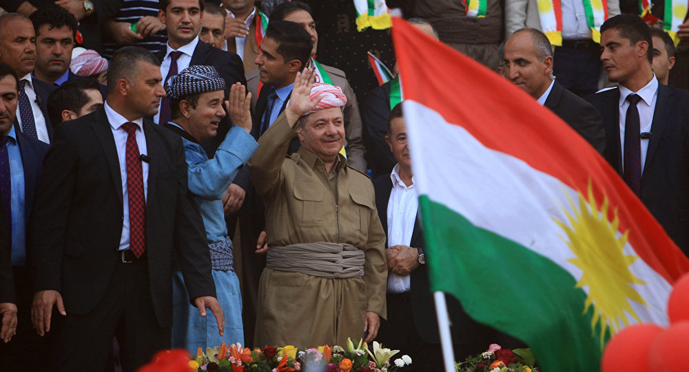مسعود بارزاني: علم كوردستان رمز كفاحنا من اجل الحرية