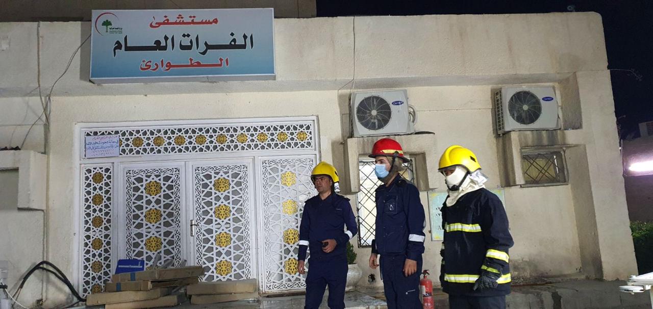 إندلاع حريق في مستشفى مخصص لعزل مصابي كورونا في بغداد.. صور