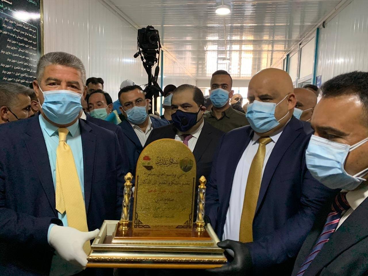 وزير الصحة يفتتح مستشفى ”كرفاني“ لمصابي كورونا في صلاح الدين