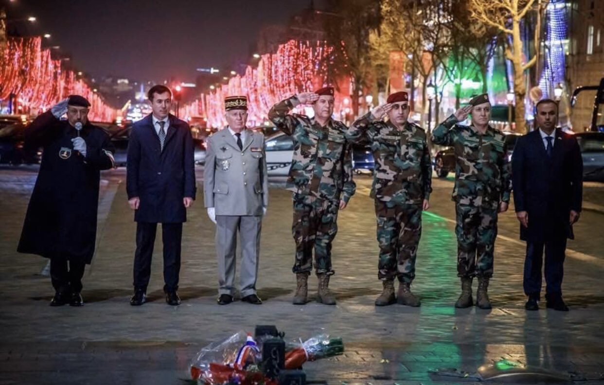 Peshmerga participates in a special ceremony in Paris