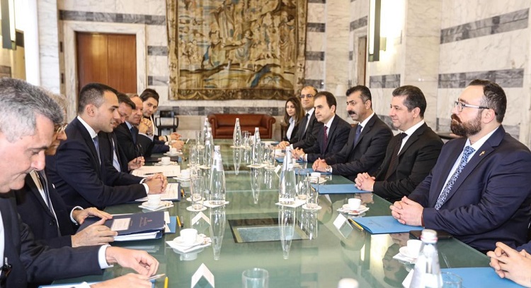 Kurdistan receives Italian confirmation of continuing Peshmerga training and looking for commercial cooperation