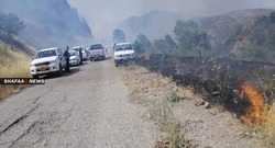 حرائق في حقول زراعية جراء قصف تركي شمال "زاخو" في دهوك