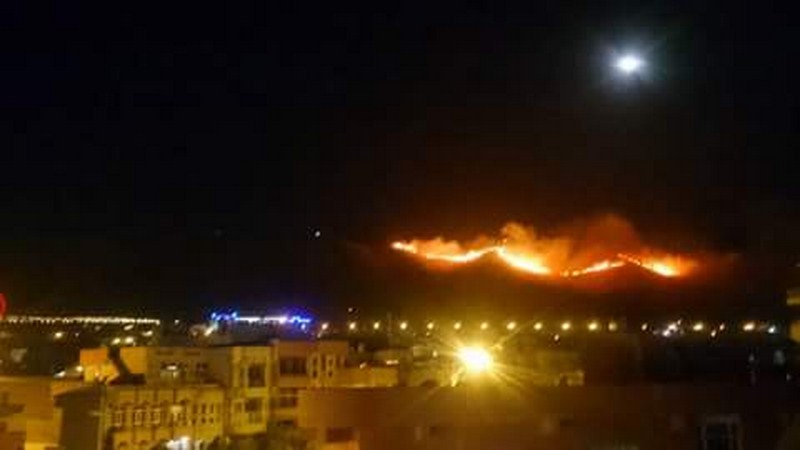 اندلاع حريق في جبل "كويزه" المطل على السليمانية