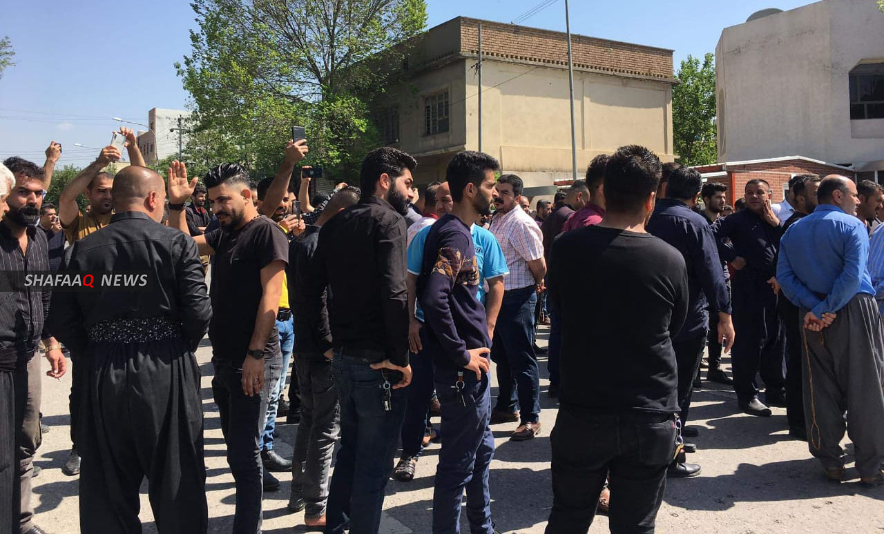 Photos... The first demonstration in Sulaymaniyah takes place after decreasing Corona prevention measures