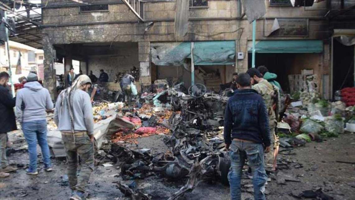 مفخخة تستهدف سوقا شعبية بمدينة عفرين