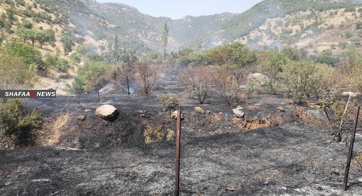Turkish bombardment causes massive fires in Duhok farms