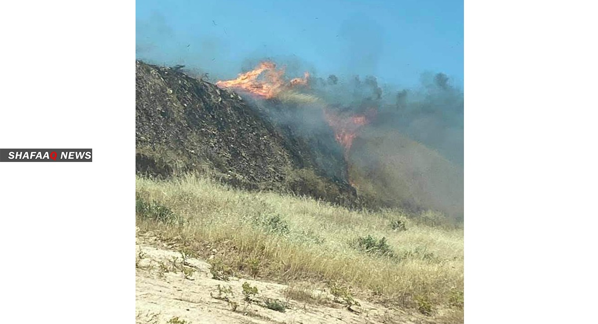 Turkish bombardment ignites fire in Agricultural lands and forests in Zakho