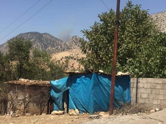 Turkish bombardment ignites fires in Choman district north of Erbil 