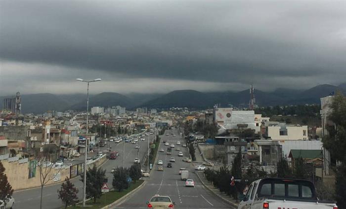 إقليم كوردستان يتعرض لأول موجة لتساقط الأمطار وتصاعد للغبار