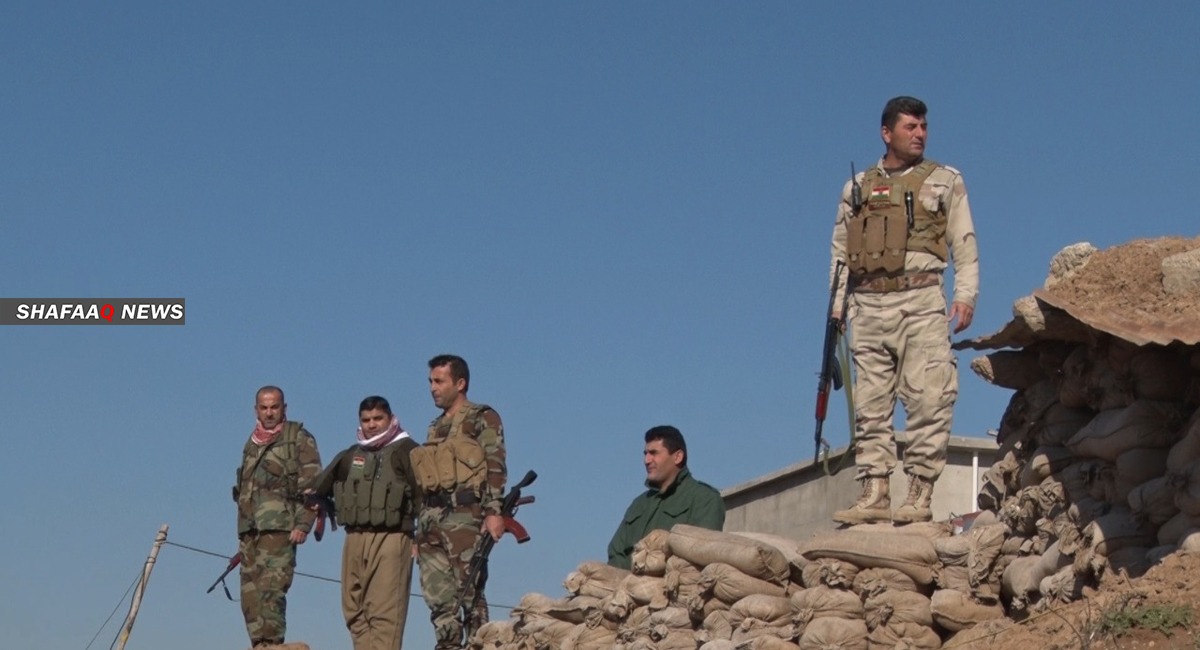 Peshmarga and PKK fighters clash at a border area near Erbil