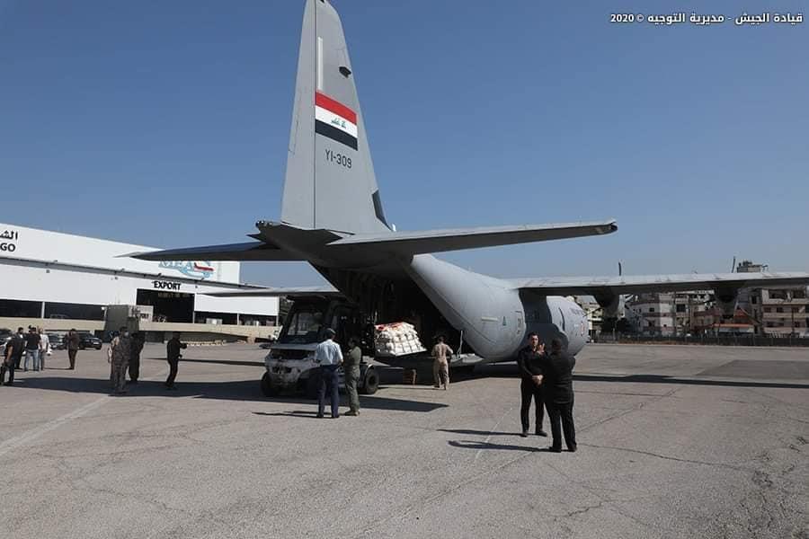 An Iraqi aircraft arrives in Lebanon