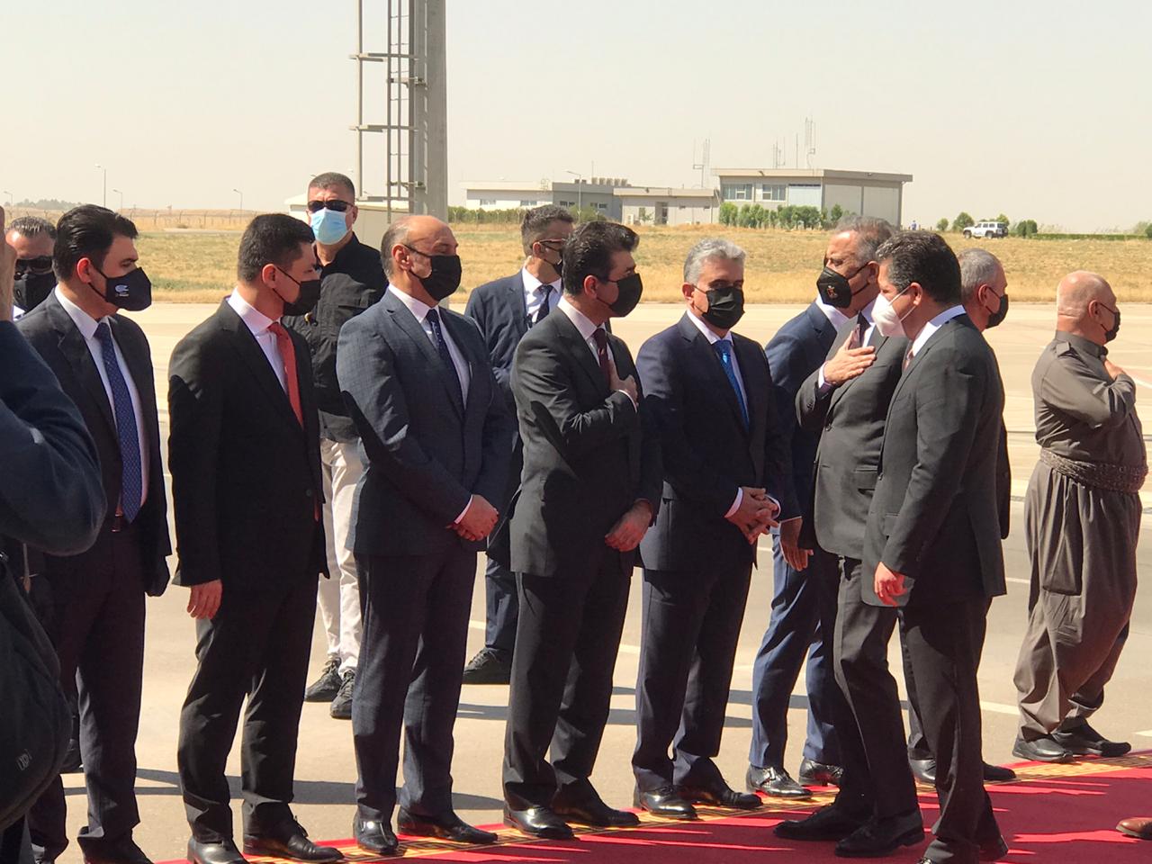 Al-Kadhimi arrives in Erbil