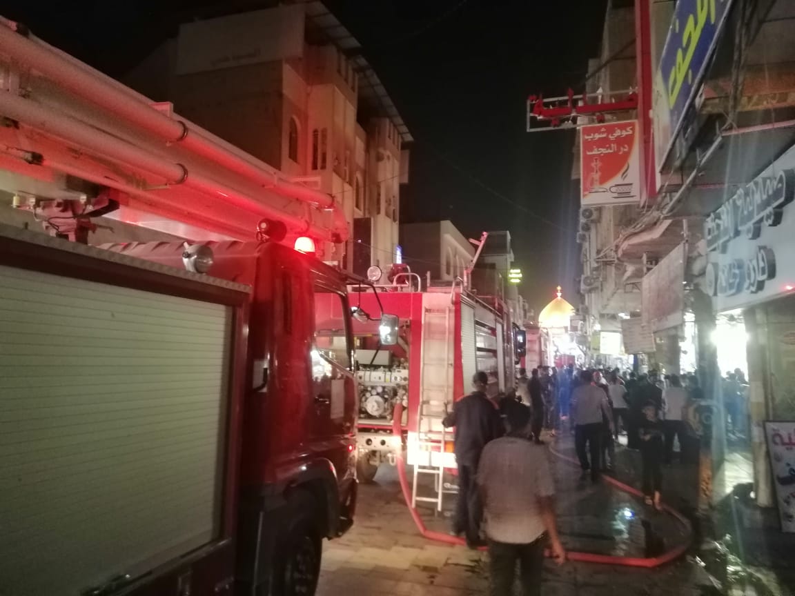 Iraqi Civil Defense team rescue 43 citizens from a burning hotel