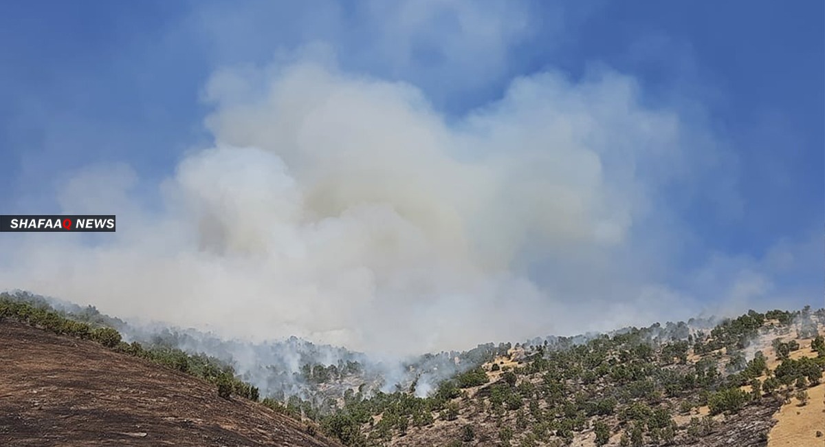 Turkish shelling ignites fires in agricultural lands in Duhok