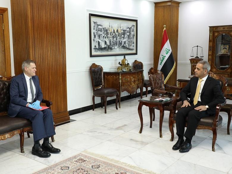 The President of the Supreme Judicial Council meets the US ambassador