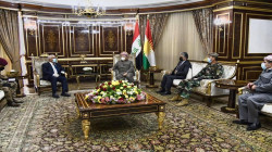Masoud Barzani hosts the head of the Authority of Al-Hash Al-Shaabi