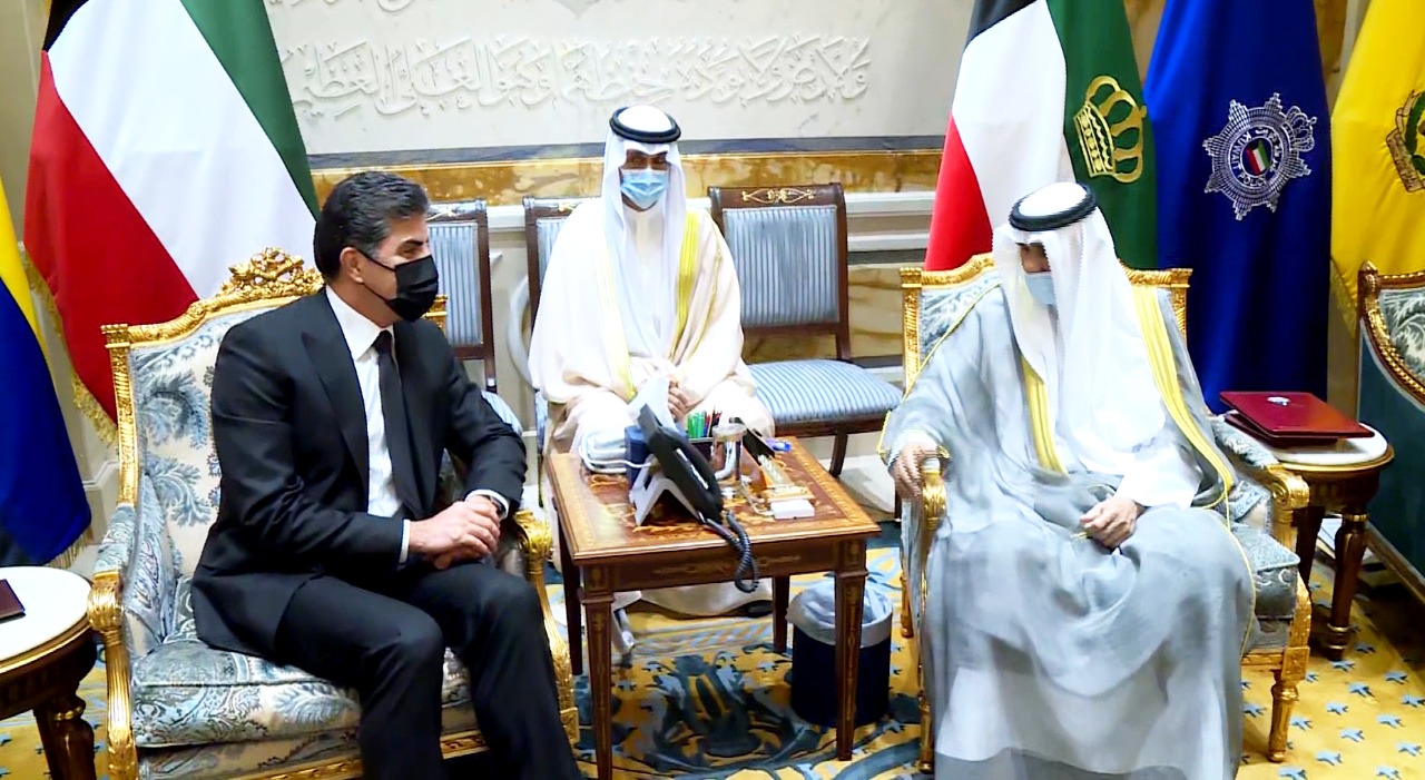 رئيس الإقليم يبحث عدة ملفات مع أمير الكويت الجديد