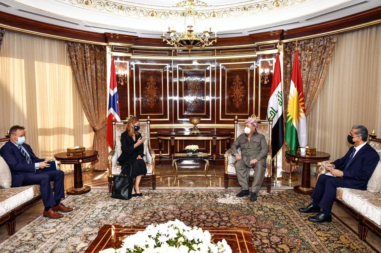 Barzani to Norway's Ambassador: The relations with Baghdad is on the right track