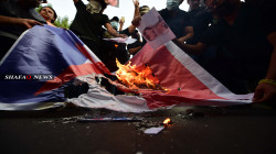 صور.. هذا ماحصل بتظاهرة "ربع الله" أمام السفارة الفرنسية ببغداد
