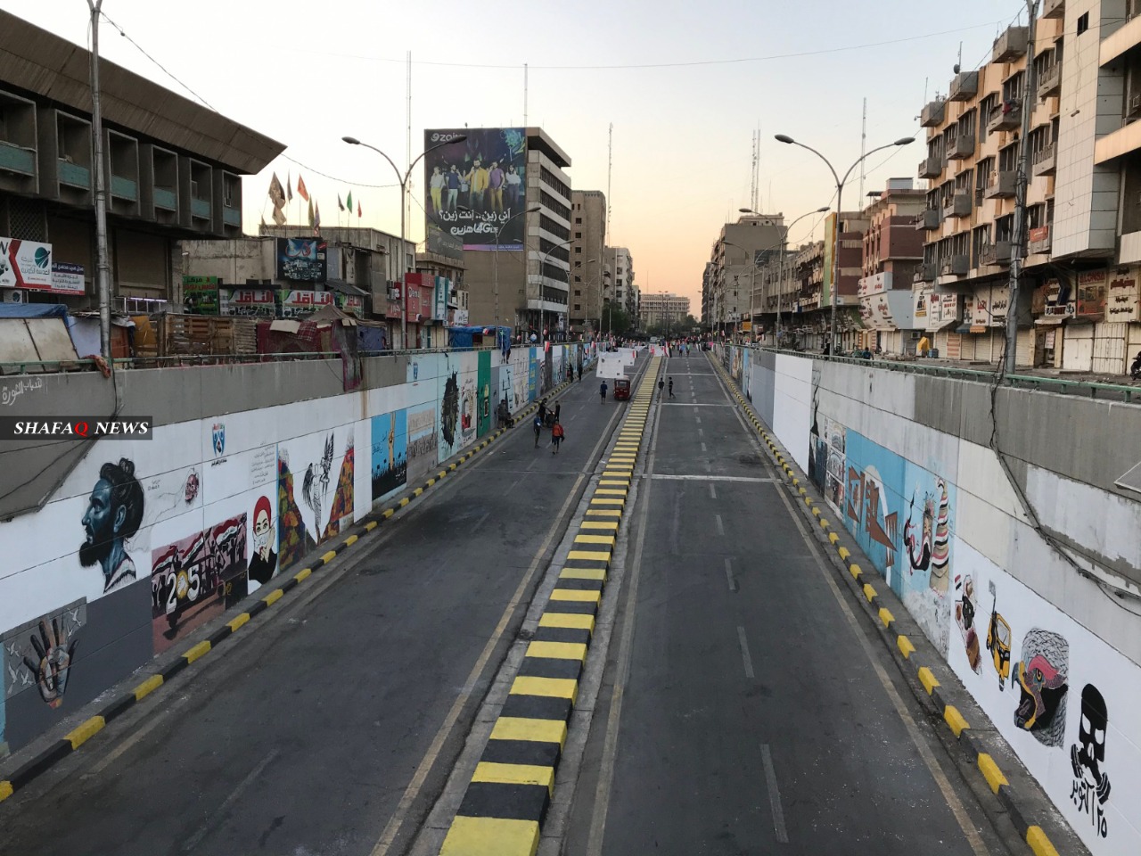 A special force begins opening Al-Tahrir Square for the first time in a year