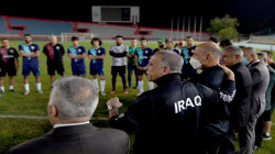 Al-Kadhimi attends the Iraqi football team's second training session 