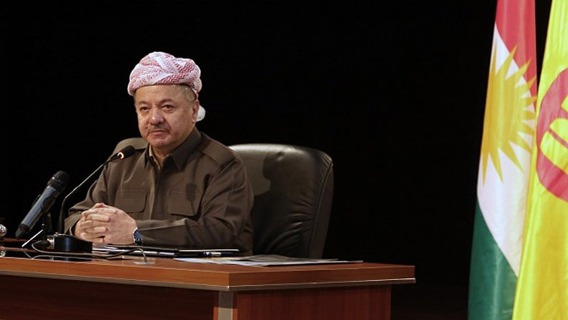 Masoud Barzani congratulates the New Baba Sheikh for assuming his position