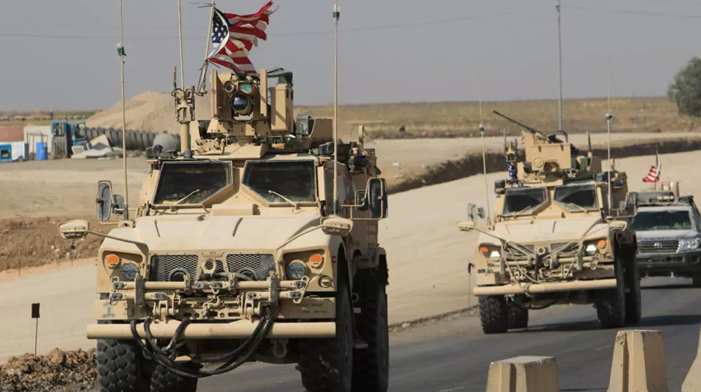 An international coalition convoy enters Syria through the Kurdistan region