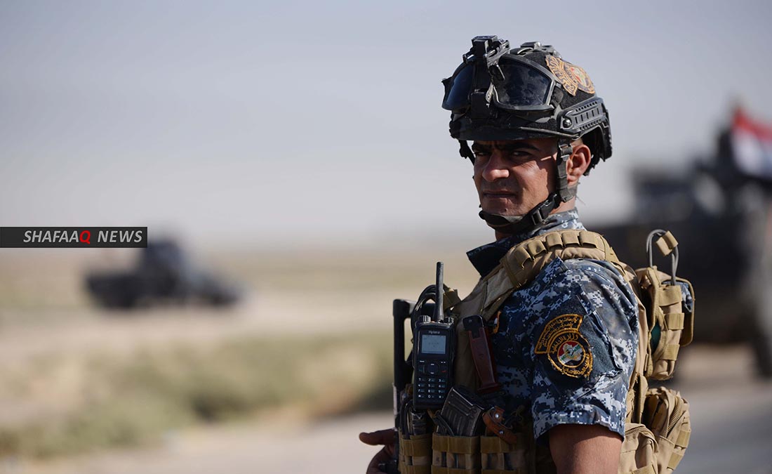 Iraqi Police carry out a security operation in Kirkuk