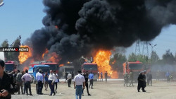 حريق هائل وسط بغداد و 50 وحدة إطفاء تحاول السيطرة عليه 