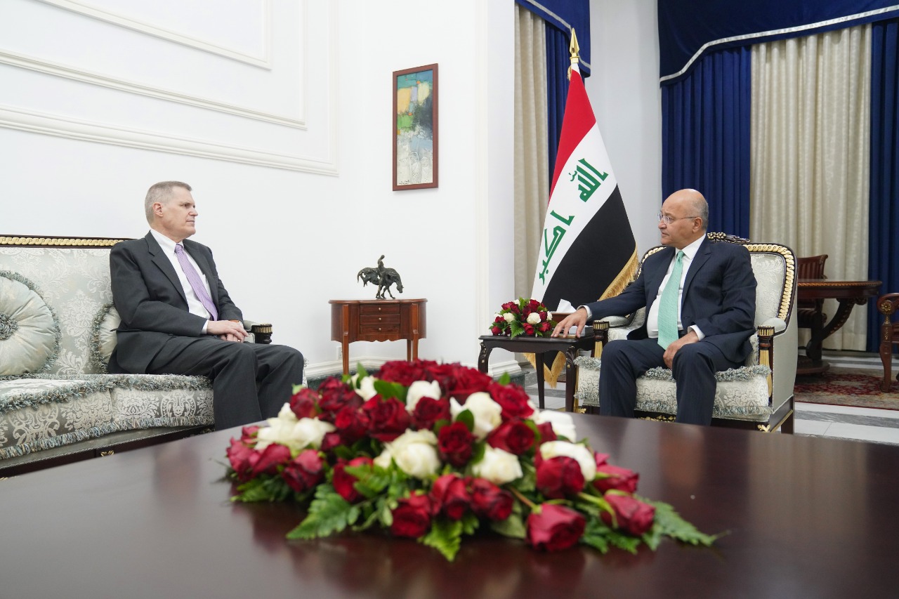 Iraq’ Salih meets the US ambassador to Iraq