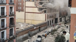 Building collapses in central Madrid explosion