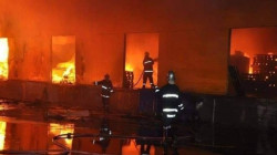Civil defense teams extinguish massive fires east of Baghdad