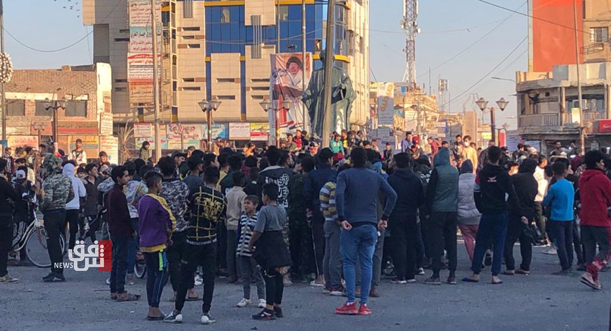 متظاهرو الناصرية يحتشدون مجدداً في الحبوبي ويلوحون بالتصعيد 