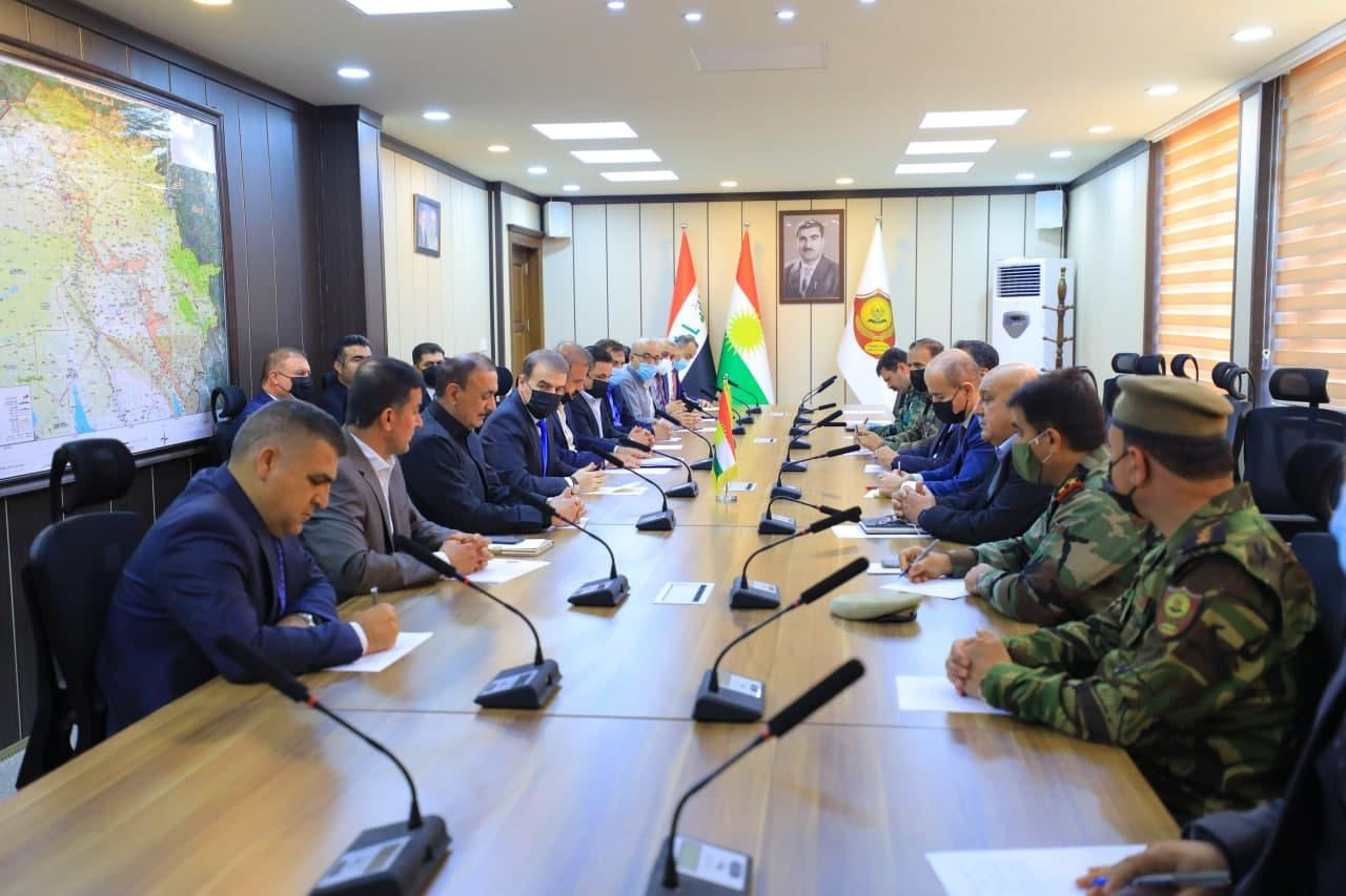 A Parliamentary delegation visits the Ministry of Peshmerga