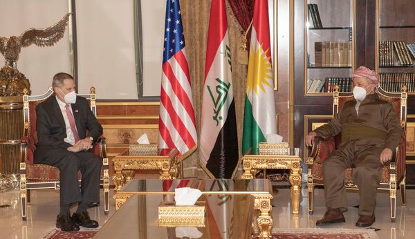 KDP leader meets the US ambassador to Iraq