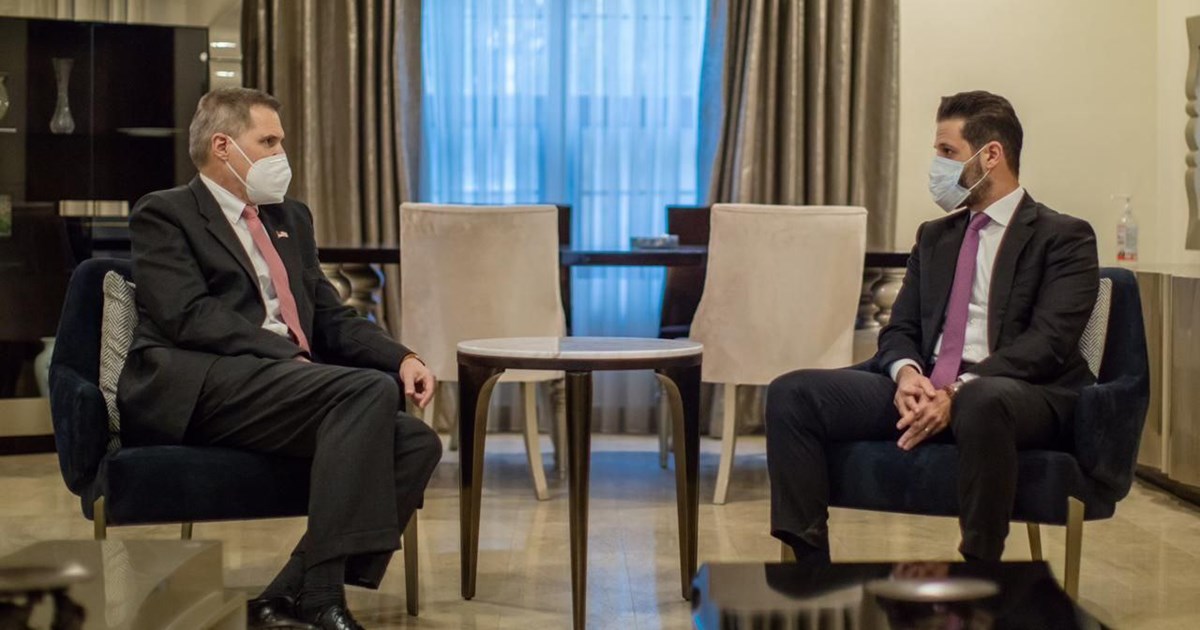 Talabani and Tueller discuss the path of negotiations between Erbil and Baghdad 