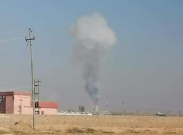 Fires break out in an oil Tank in Mosul 