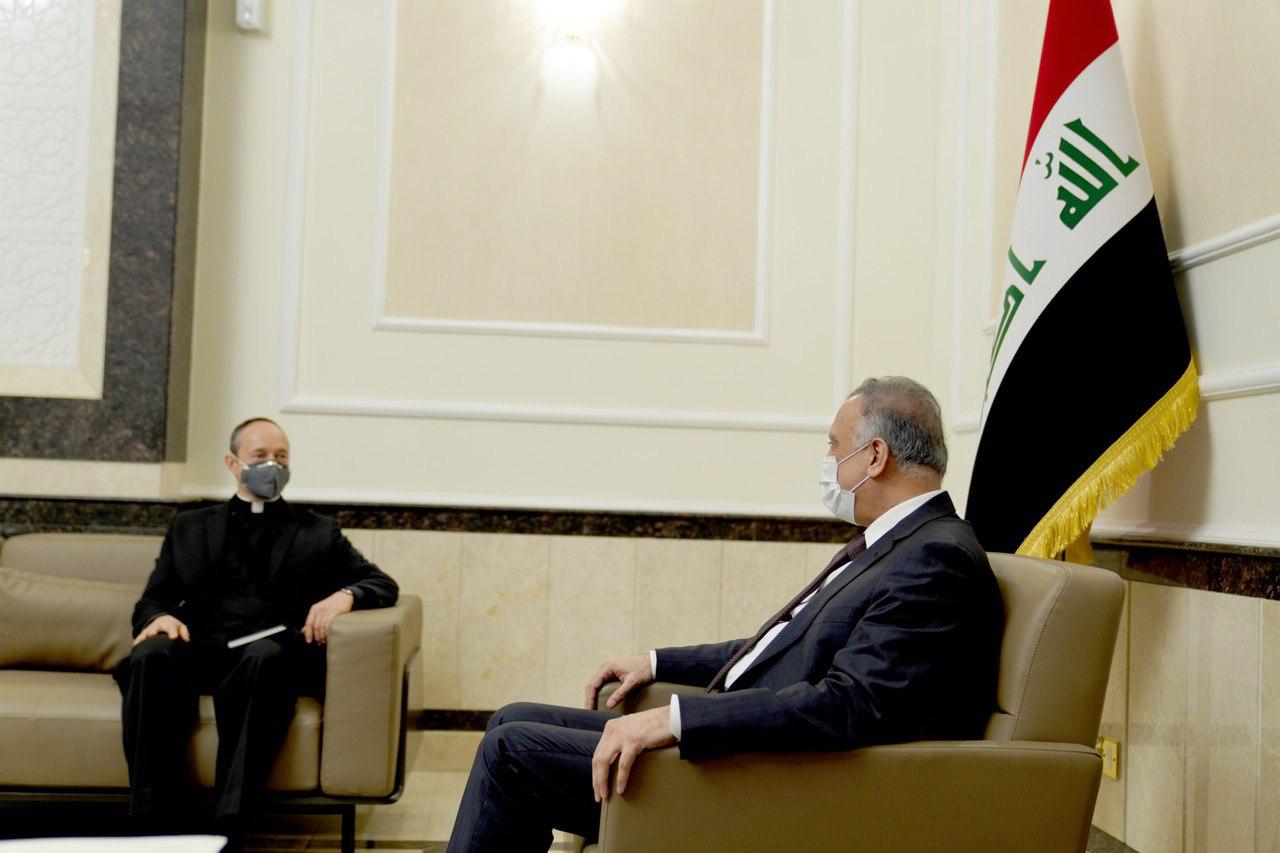 Al-Kadhimi meets the Vatican ambassador to Baghdad to discuss Pope Francis's visit to Iraq  