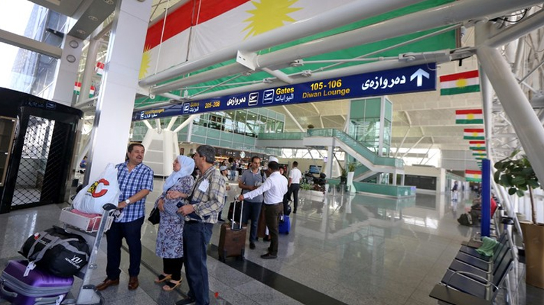 A rocket attack on Erbil International Airport 