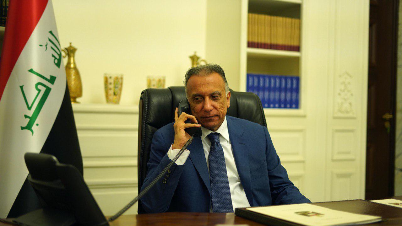 Al-Kazemi receives a call from Macron, and this is what happened between them 1614146891727