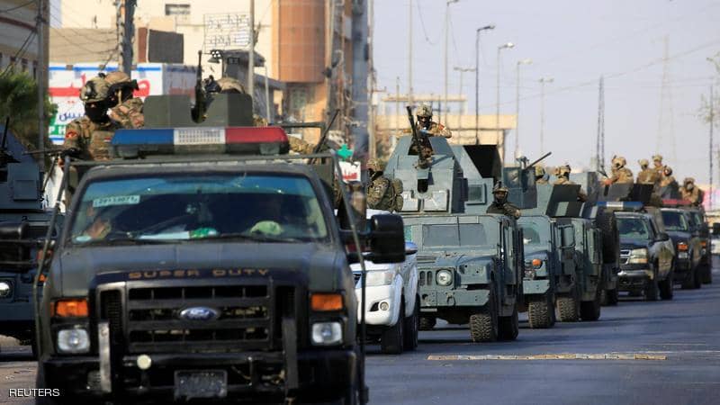 An Iraqi Army Forces arrive in Dhi Qar to secure the Pope's visit