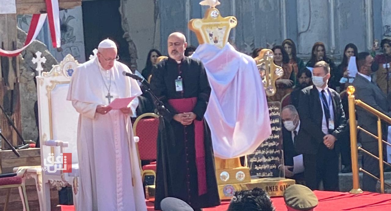 Pope Francis leads the Prayers in Mosul