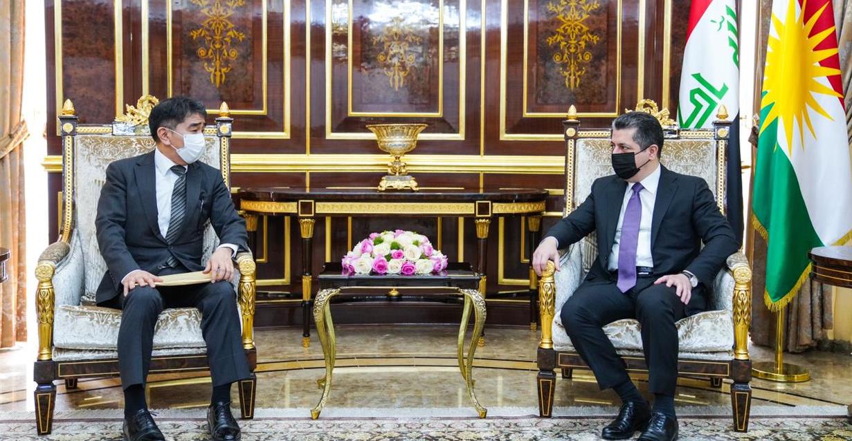 رئيس حكومة إقليم كوردستان يستقبل السفير الياباني لدى العراق