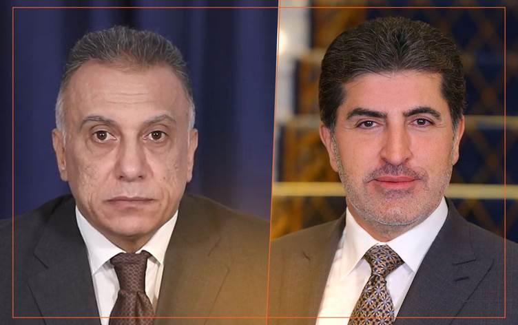 Al-Kadhimi calls Nechirvan Barzani