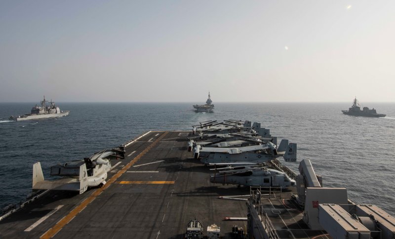 U.S., Belgium, France and Japan hold Mideast naval exercise